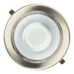 Projecteur LED de plafond rond argenté 30W