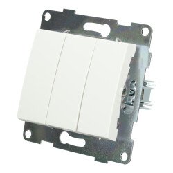 Interruptor triplo 10A série PC