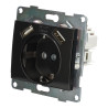 Schuko socket + double USB port PC series