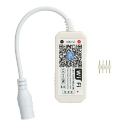 Controlador WIFI com controle remoto de faixa de LED 12/24V RGB