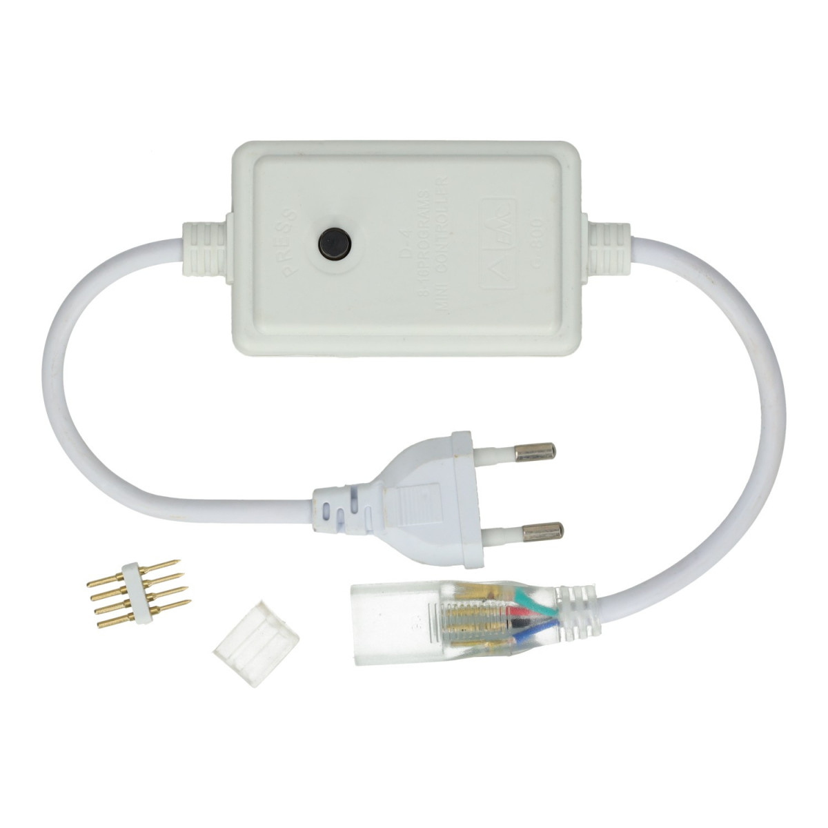 Kit enchufe controlador tira led 220V RGB