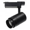 Spot à rail LED noir de 30W, angle réglable