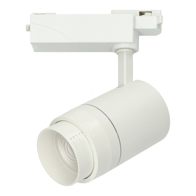 Spot à rail à LED blanche de 30W à angle réglable