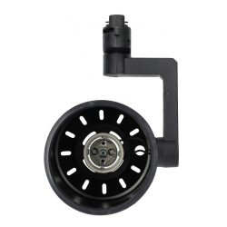 Cylindrical Rail Spotlight - Black, E27 Lamps