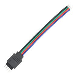 Cable conexión macho tira LED RGB (4 pin)