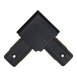 Unión carril curva ensamblable negro
