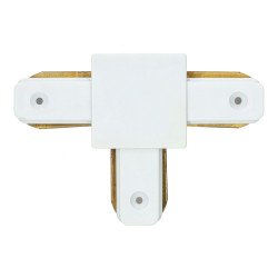 Unión carril "T" ensamblable blanco