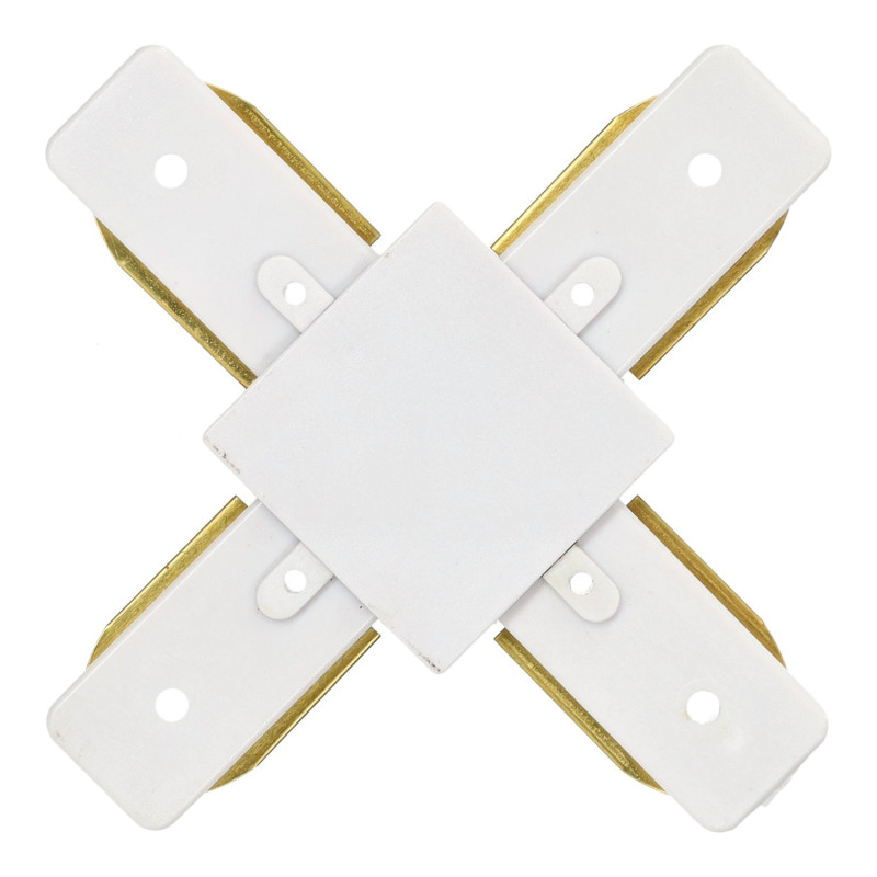Connectable Rail Connector - Cross, White