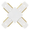 Connectable Rail Connector - Cross, White
