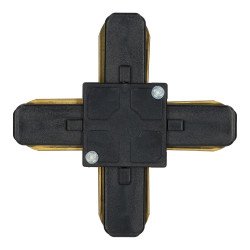 Unión carril "+" ensamblable negro