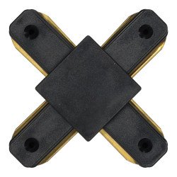 Unión carril "+" ensamblable negro