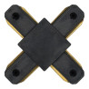 Unión carril "+" ensamblable negro