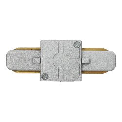 Unión carril recta ensamblable plata