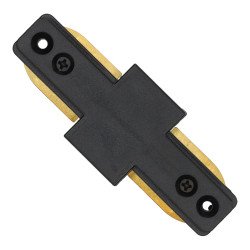 Unión recta carril PVC color negro