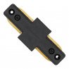 Unión recta carril PVC color negro