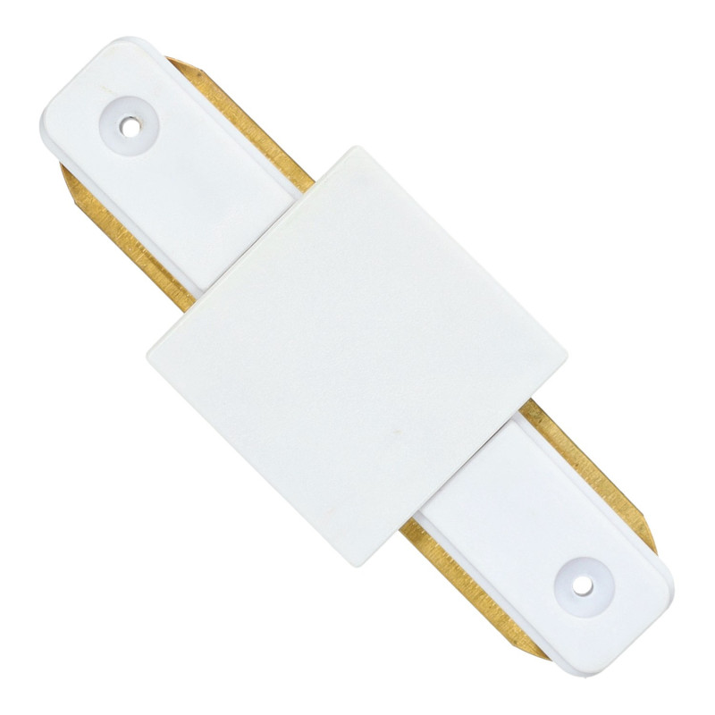 Unión recta carril PVC color blanco