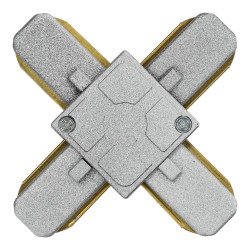Unión carril "+" ensamblable plata