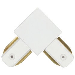 Unión curva carril PVC color blanco