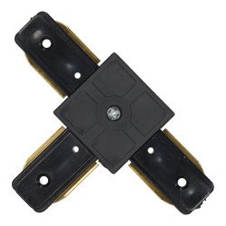 Connectable PVC Rail Connector black - T Line