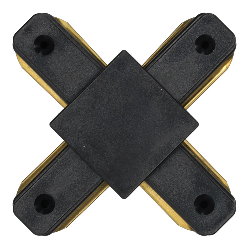 Connectable PVC Rail Connector black, + Line