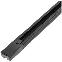 Carril focos led PVC negro 2 metros