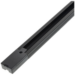 Pista lâmpadas LED PVC preto 2 metros