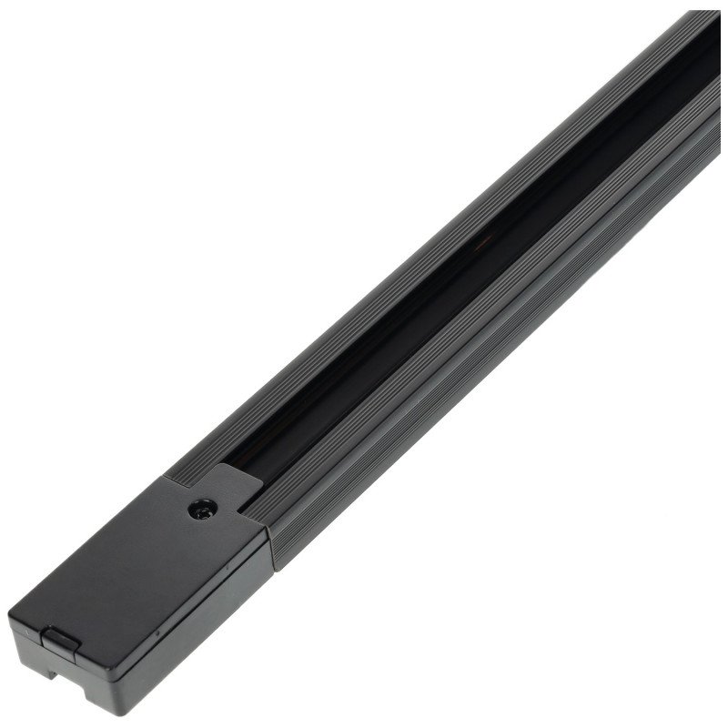 Carril focos led PVC negro 2 metros