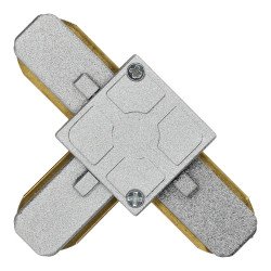 Unión carril "T" ensamblable plata