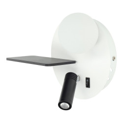 APPLIQUE MURALE EN ALUMINIUM 3+5W USB