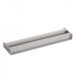 Perfil aluminio tira led iluminación lateral doble 1m