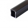 Profilé d'aluminium rectangulaire 17,5 x 14,5 x 1000 mm noir