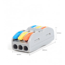 Connecteur rapide 3 entrées 3 sorties 0,2-4mm²