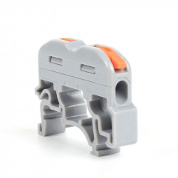Connecteur rapide pour rail DIN 1 entrée 1 sortie 0,08-4mm²