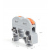 DIN rail quick connector 1 in 1 out 0.08-4mm²