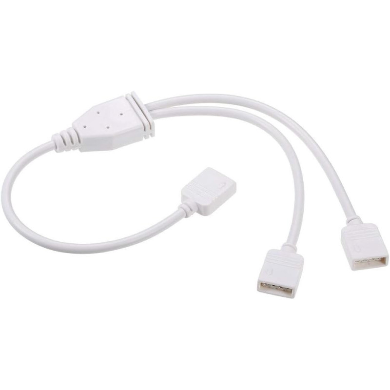 Cable conexión 1 entrada 2 salidas tira LED RGB 12/24v
