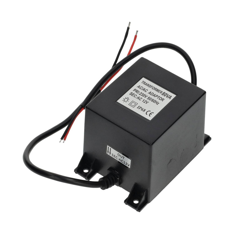 Transformateur IP67 80W AC/AC