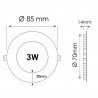 Downlight - Round 3W Panel