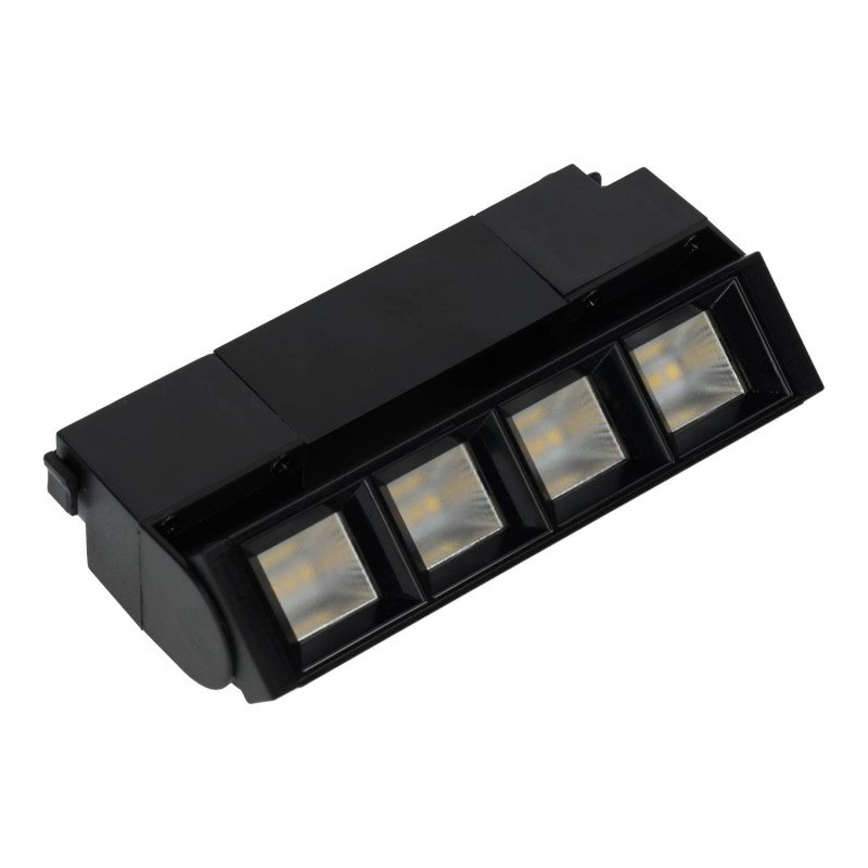 Projetor LED de calha linear 12W preto ajustável