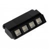Projetor LED de calha linear 12W preto ajustável