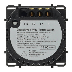 Interruptor táctil doble 2000W