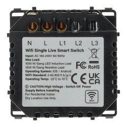 Interruptor de toque WiFi de 1 sentido