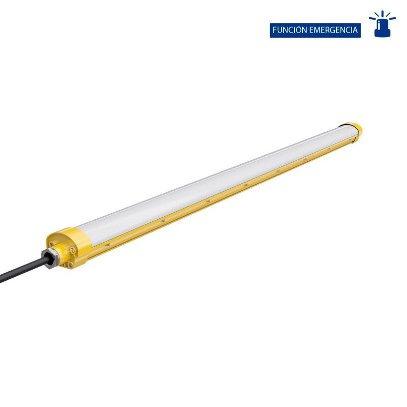 Lâmpada estanque ATEX LED 60W 1200 mm função de emergência