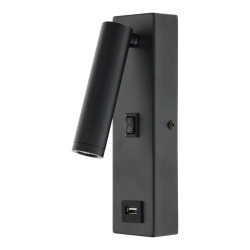 LUZ DE PAREDE DE ALUMÍNIO LED 3W USB
